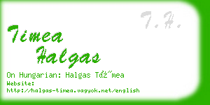 timea halgas business card